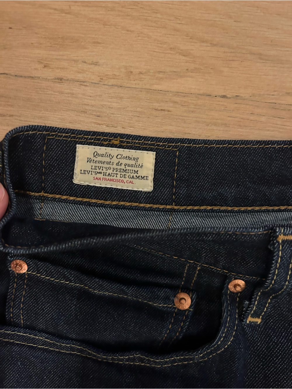 Levi's Dark Indigo Slim Straight Jeans - Picture 2 of 4